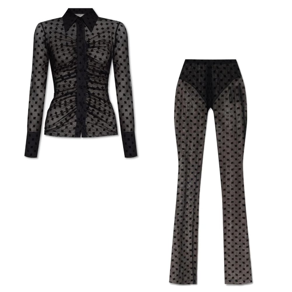 MISBHV sheer mesh set shirt and pants 2 piece outfit